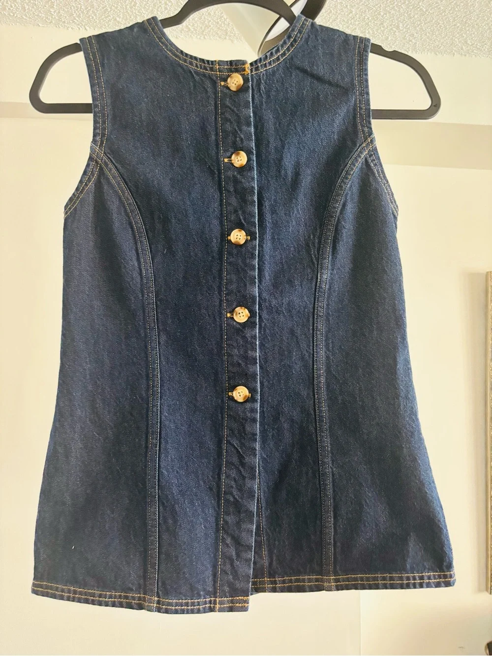 Abercrombie and Fitch Dark Wash Denim Vest XS - Picture 5 of 8